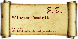 Pfiszter Dominik névjegykártya