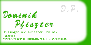dominik pfiszter business card
